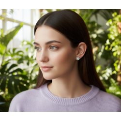 Srebrne kolczyki kwiatki słoneczniki srebro próba 925 sztyfty wkrętki