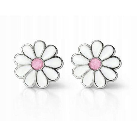 Srebrne kolczyki kwiatki stokrotki srebro próba 925 sztyfty wkrętki