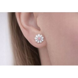 Srebrne kolczyki kwiatki stokrotki srebro próba 925 sztyfty wkrętki
