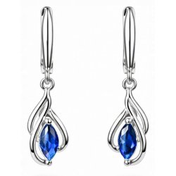 Długie wiszące srebrne kolczyki łezki srebro próba 925 angielskie