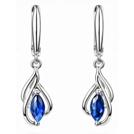 Długie wiszące srebrne kolczyki łezki srebro próba 925 angielskie