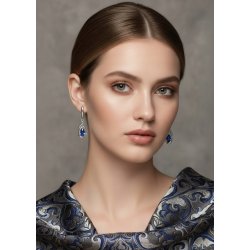 Długie wiszące srebrne kolczyki łezki srebro próba 925 angielskie