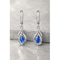 Długie wiszące srebrne kolczyki łezki srebro próba 925 angielskie