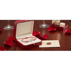 Srebrna bransoletka damska sznurkowa regulowana serce srebro 925 Walentynki