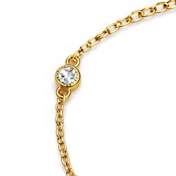 Bransoletka damska srebro pozłacane znak nieskończoności próba 925