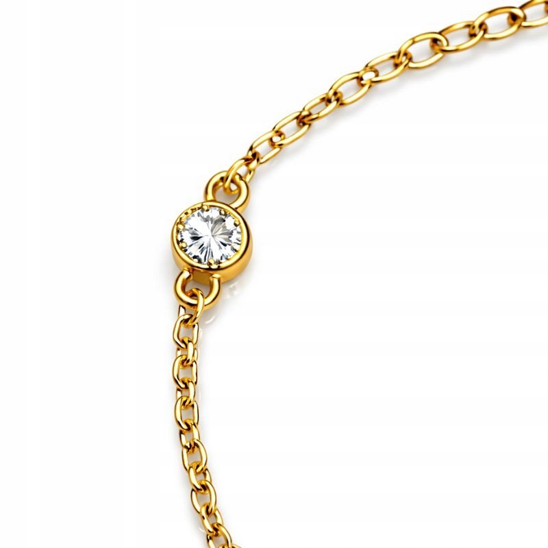 Bransoletka damska srebro pozłacane znak nieskończoności próba 925