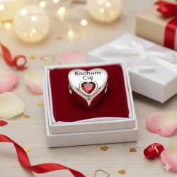 Charms zawieszka serce srebrny kocham cię beads prezent dla ukochanej