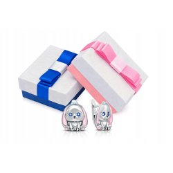 Srebrne kolczyki dla dziewczynki króliczki srebro 925 angielskie