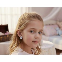 Srebrne kolczyki dla dziewczynki króliczki srebro 925 angielskie