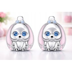 Srebrne kolczyki dla dziewczynki króliczki srebro 925 angielskie