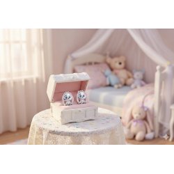 Srebrne kolczyki dla dziewczynki króliczki srebro 925 angielskie