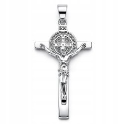 Srebrny męski mały krzyż wisiorek zawieszka krzyżyk srebro próba 925