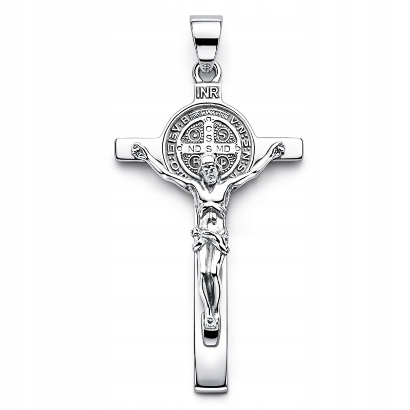 Srebrny męski mały krzyż wisiorek zawieszka krzyżyk srebro próba 925