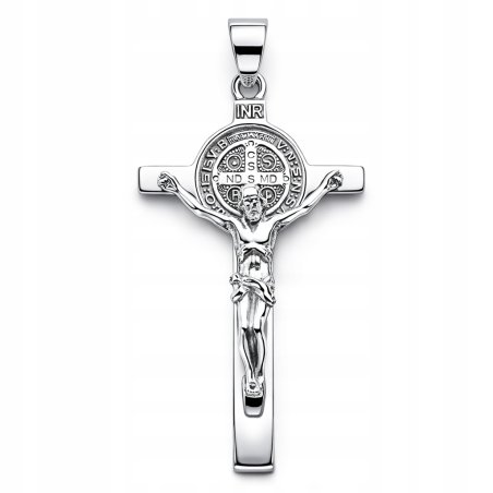 Srebrny męski mały krzyż wisiorek zawieszka krzyżyk srebro próba 925