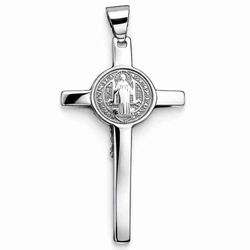 Srebrny męski mały krzyż wisiorek zawieszka krzyżyk srebro próba 925