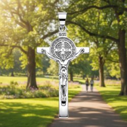 Srebrny męski mały krzyż wisiorek zawieszka krzyżyk srebro próba 925