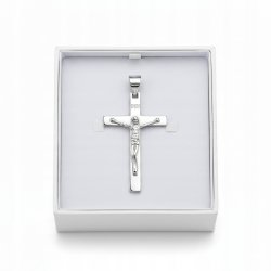 Srebrny męski duży krzyż wisiorek zawieszka krzyżyk srebro próba 925