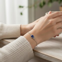 Bransoletka damska srebrna Noc Kairu srebro próba 925