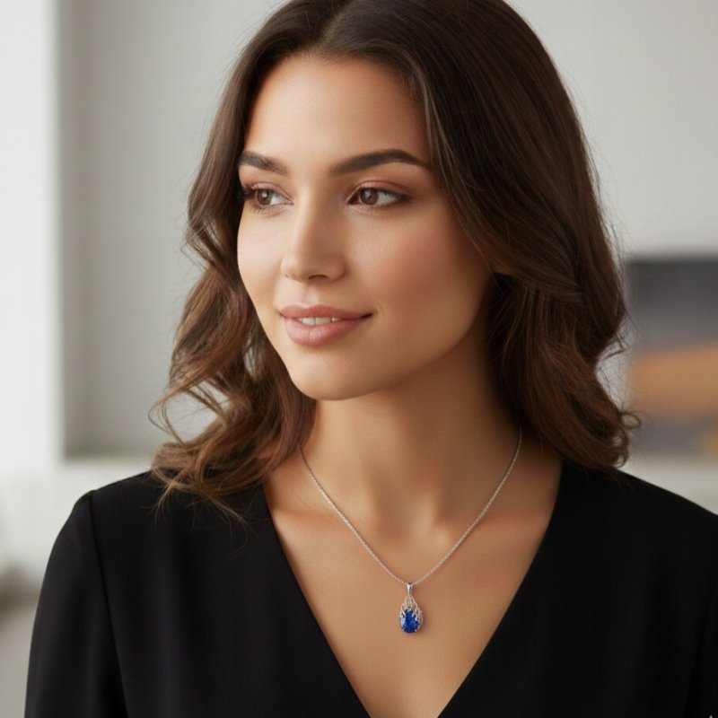 Naszyjnik damski łańcuszek wisiorek zawieszka Noc Kairu srebro 925