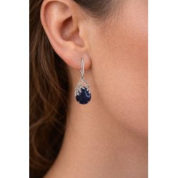 Damskie srebrne kolczyki Noc Kairu wiszące angielskie srebro próba 925