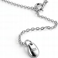 Srebrny naszyjnik damski z ametystami srebro 925 dziewczęcy