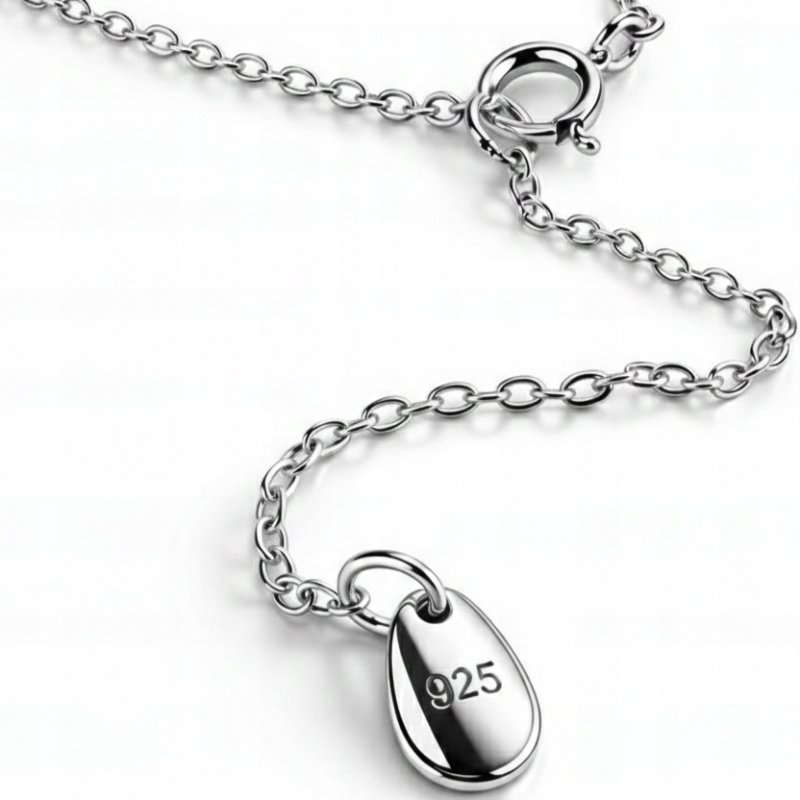 Srebrny naszyjnik damski z ametystami srebro 925 dziewczęcy