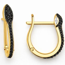 Piękne srebrne kolczyki węże srebro pozłacane 925 eleganckie cyrkonie