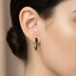 Piękne srebrne kolczyki węże srebro pozłacane 925 eleganckie cyrkonie