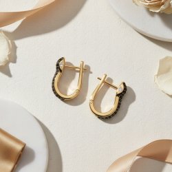 Piękne srebrne kolczyki węże srebro pozłacane 925 eleganckie cyrkonie