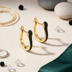 Piękne srebrne kolczyki węże srebro pozłacane 925 eleganckie cyrkonie