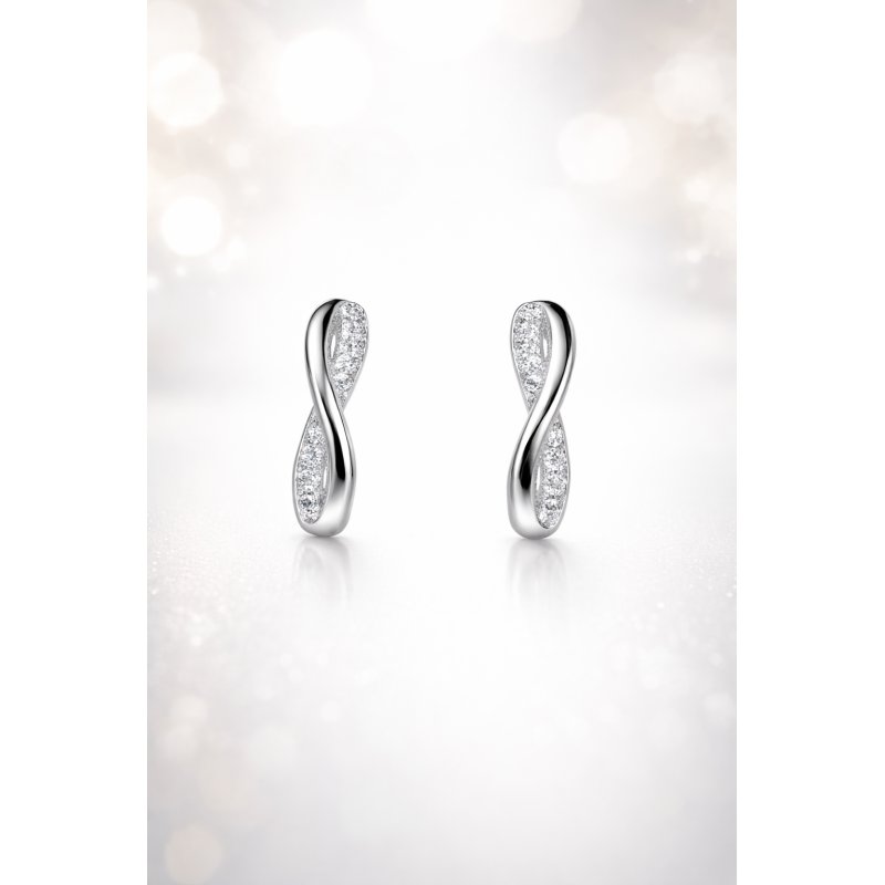 Piękne kolczyki srebrne 925 angielskie dla niej