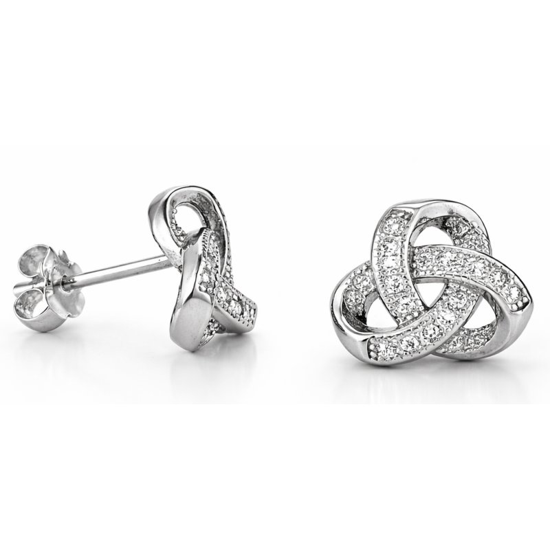 Kolczyki srebrne wkrętki sztyfty damskie srebro próba 925 dla kobiety