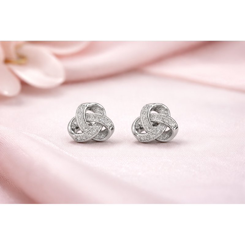 Kolczyki srebrne wkrętki sztyfty damskie srebro próba 925 dla kobiety