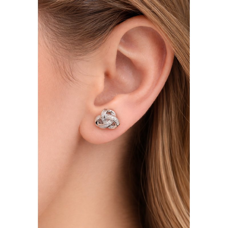 Kolczyki srebrne wkrętki sztyfty damskie srebro próba 925 dla kobiety