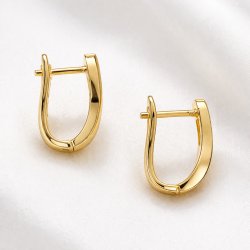 Kolczyki srebrne angielskie damskie kolczyki srebro próba 925 pozłacane