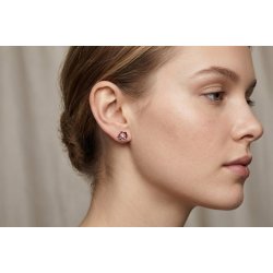 Kolczyki srebrne wkrętki sztyfty kwiatki maki srebro próba 925 wiosna