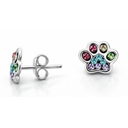 Kolczyki srebrne łapki dla dziewczynki dzieci sztyfty wkrętki srebro 925