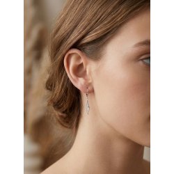 Srebrne kolczyki owale eleganckie z cyrkoniami sztyft srebro próba 925