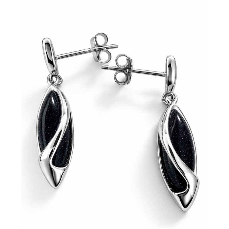 Piękne kolczyki srebrne noc Kairu kolczyki sztyfty wkrętki srebro próba 925