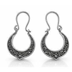 Kolczyki srebrne wiszące ażurowe filigran srebro próba 925 oryginalne