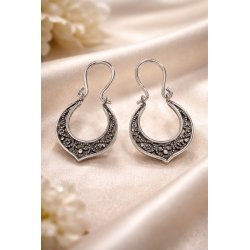 Kolczyki srebrne wiszące ażurowe filigran srebro próba 925 oryginalne