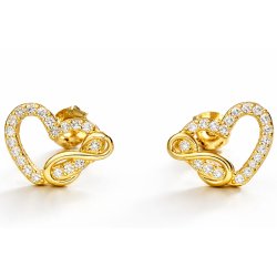 Srebrne kolczyki damskie wkrętki sztyfty srebro 925 pozłacane oryginalne