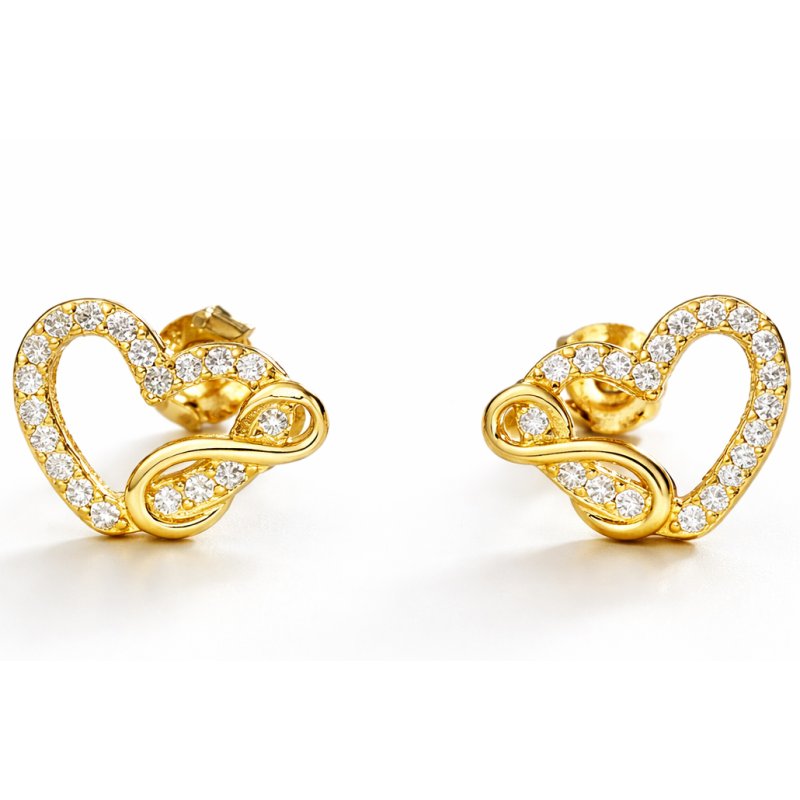 Srebrne kolczyki damskie wkrętki sztyfty srebro 925 pozłacane oryginalne