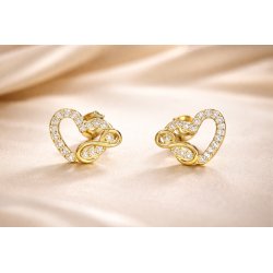 Srebrne kolczyki damskie wkrętki sztyfty srebro 925 pozłacane oryginalne