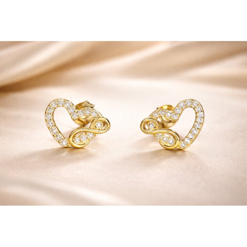 Srebrne kolczyki damskie wkrętki sztyfty srebro 925 pozłacane oryginalne