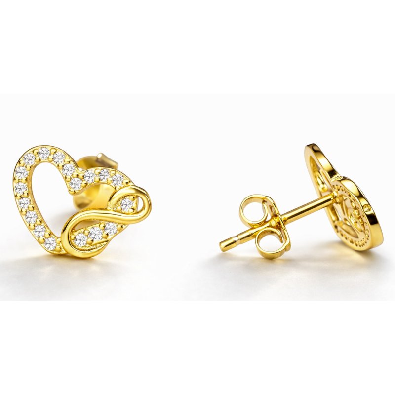 Srebrne kolczyki damskie wkrętki sztyfty srebro 925 pozłacane oryginalne