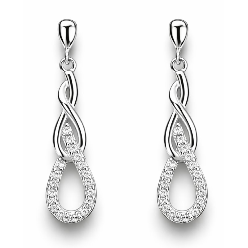 Piękne kolczyki srebrne wiszące srebro próba 925 kolczyki wkrętki sztyfty