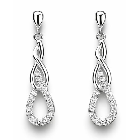 Piękne kolczyki srebrne wiszące srebro próba 925 kolczyki wkrętki sztyfty