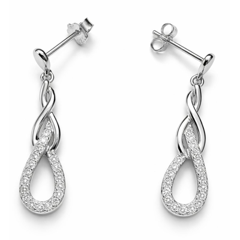 Piękne kolczyki srebrne wiszące srebro próba 925 kolczyki wkrętki sztyfty