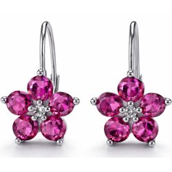 Kolczyki srebrne sztyfty dla dziewczynki kolczyki wkrętki kwiatki rodowane